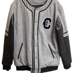 Crooks and Castles Wool & PU Varsity style Logo Jacket Mens Large